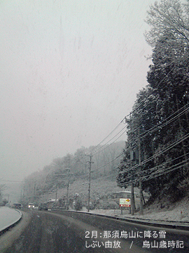 那須烏山市議会議員　しぶい由放 ++烏山歳時記++2月/那須烏山に降る雪